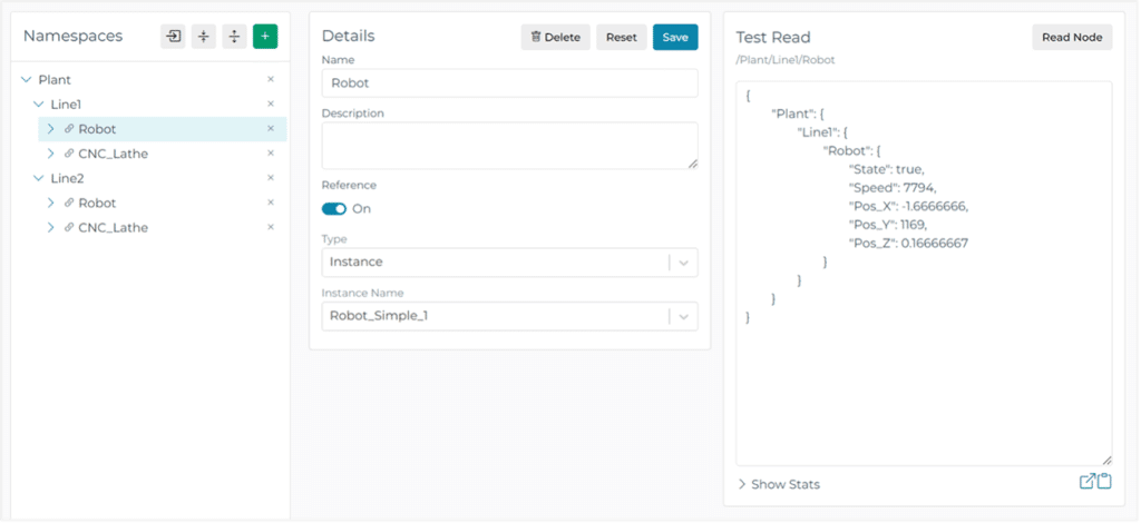 HighByte 4.0 näyttökaappaus: Namespace + Smar  Query